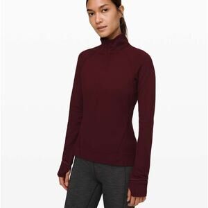 Lululemon Outrun the Elements 1/2 Zip Garnet Pullover Women's Size 6